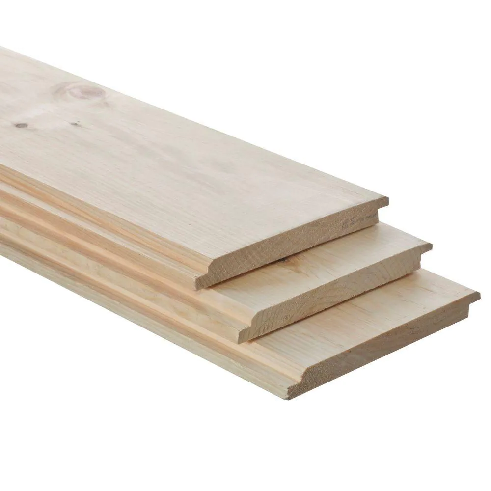 None Pattern Stock Shiplap Board (Nominal: 1 in. x 6 in. x 12 ft.; Actual: 0.625 in. x 5.37 in. x 144 in.)