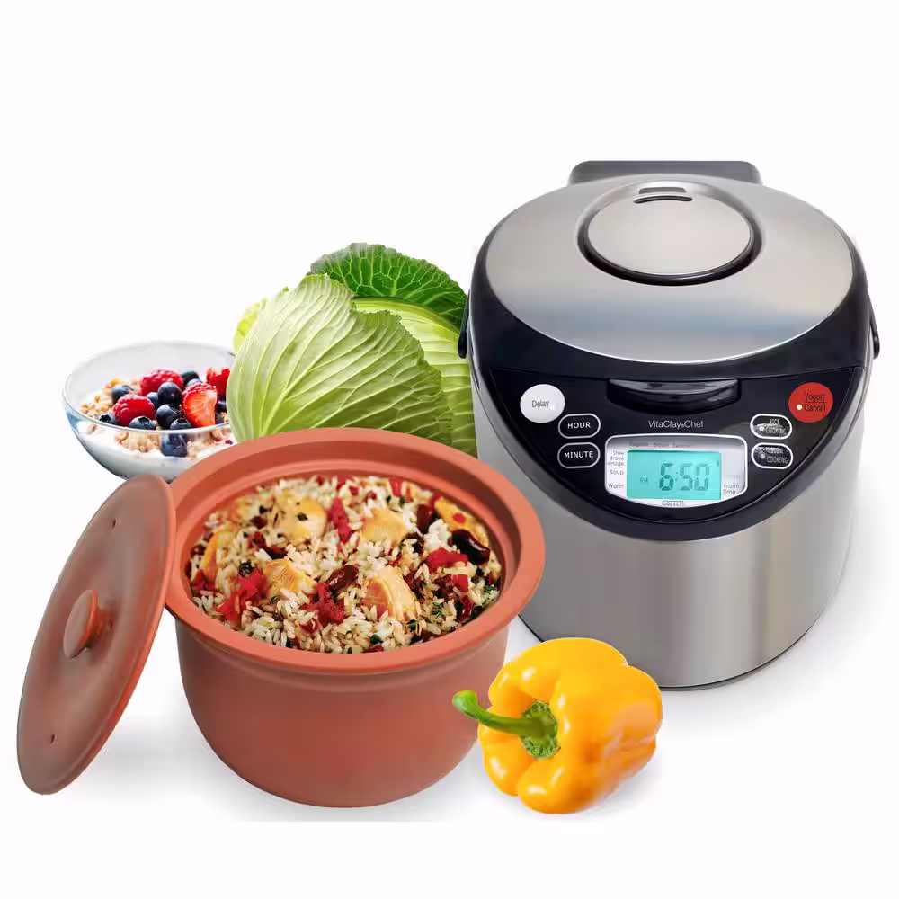 None 4 Qt. Smart Organic Clay Multi-Cooker (8-Cup)