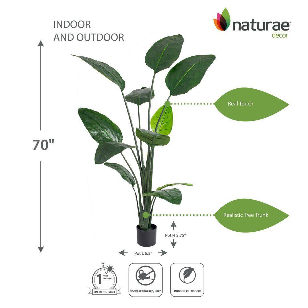 naturae decor Artificial 70 in. Bird Of Paradise Indoor and Outdoor Plants