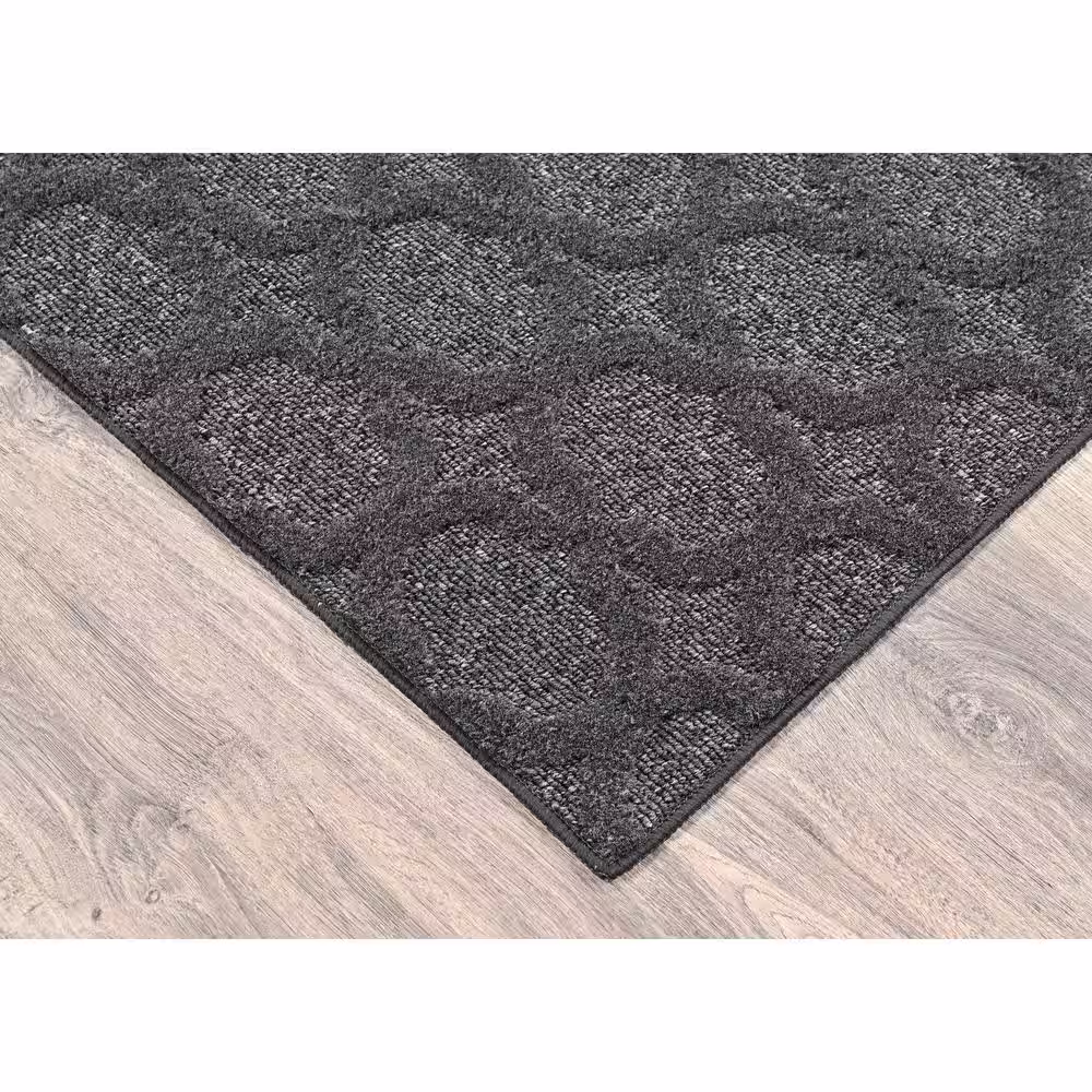 Garland Rug Garden Trellis Heather Gray 5 ft. x 7 ft. Indoor/Outdoor Area Rug