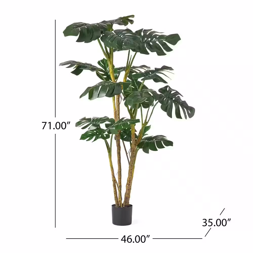 Noble House Benoit 6 ft. Green Artificial Monstera Tree