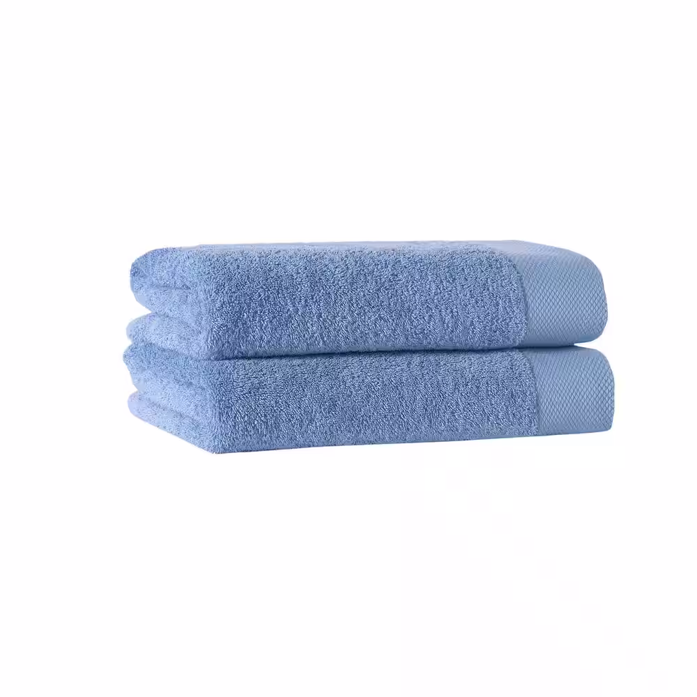 Enchante Home Signature 8 pcs Aqua Turkish Cotton Wash Towels