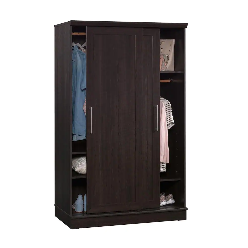 SAUDER Home Plus Dakota Oak Wardrobe with Sliding Doors 64.016 in. x 39.134 in. x 20.945 in.