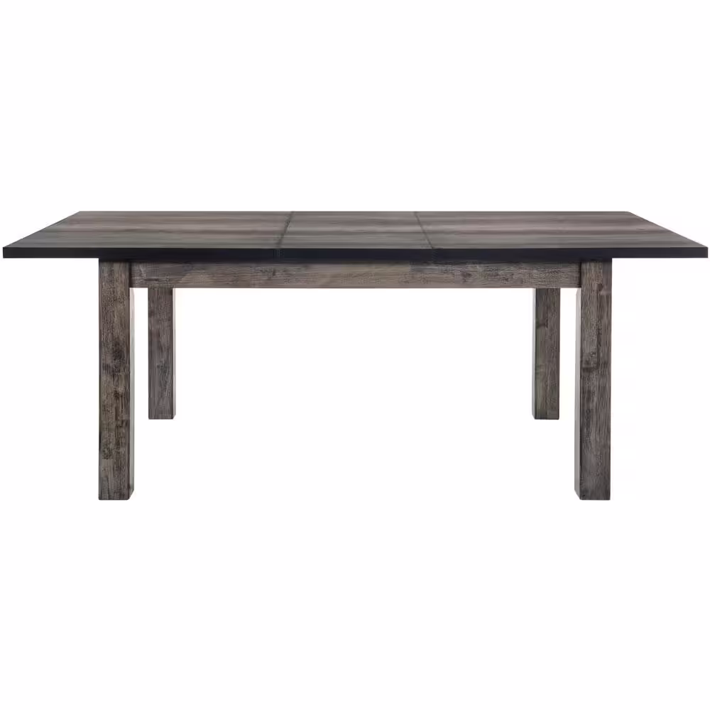 None Drexel 8-Piece Weathered Gray Dining Set: Table, 6-Upholstered Chairs and Bench