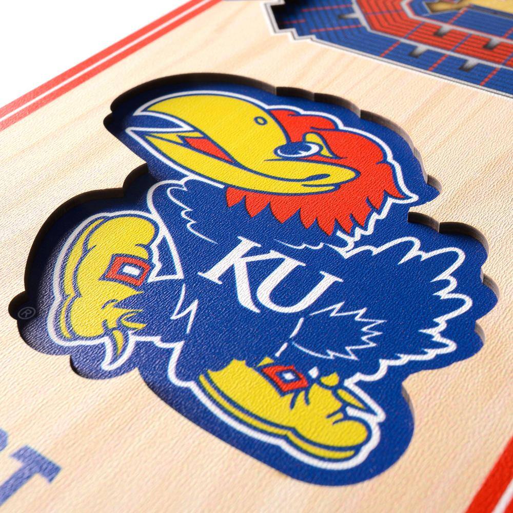 YouTheFan NCAA Kansas Jayhawks 6 in. x 19 in. 3D Stadium Banner-Allen Fieldhouse