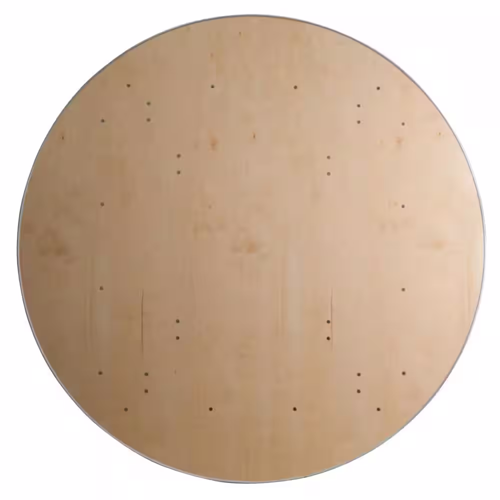 Carnegy Avenue 72 in. Natural Wood Tabletop Metal Frame Folding Table