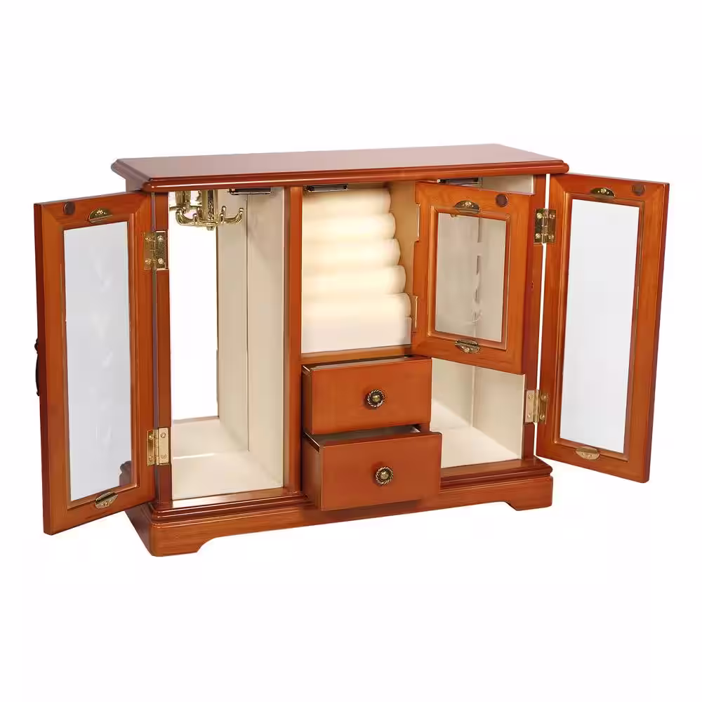 Mele Trina Wooden Jewelry Box in Oak