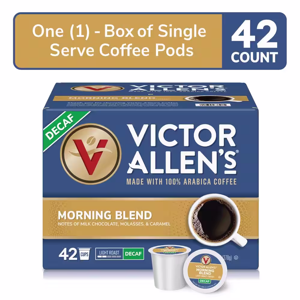 Victor Allen's Decaffeinated Morning Blend Coffee (42 Single Serve Cups per Case)