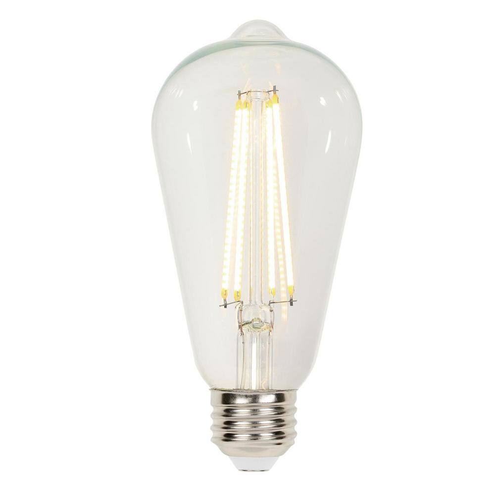 None 60-Watt Equivalent ST20 Dimmable Clear E26 Edison Filament LED Light Bulb 3000K (6-Pack)