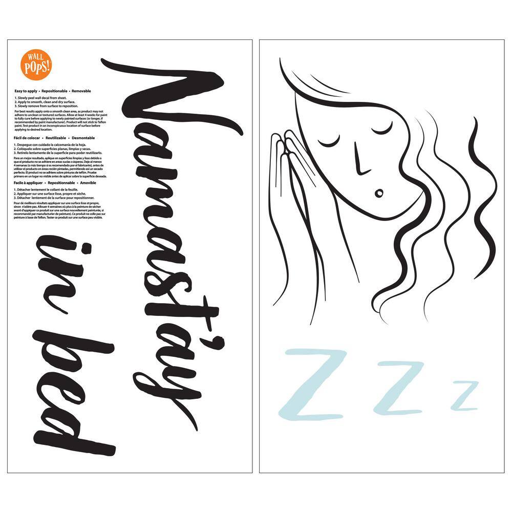 WallPops Namastay Black Bed Wall Quote Decal