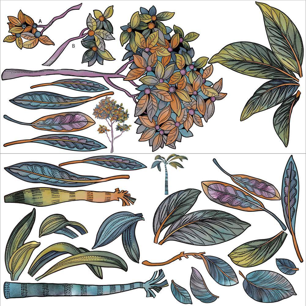 WallPOPs Tropical Grove Multicolor Adhesive Wall Decal