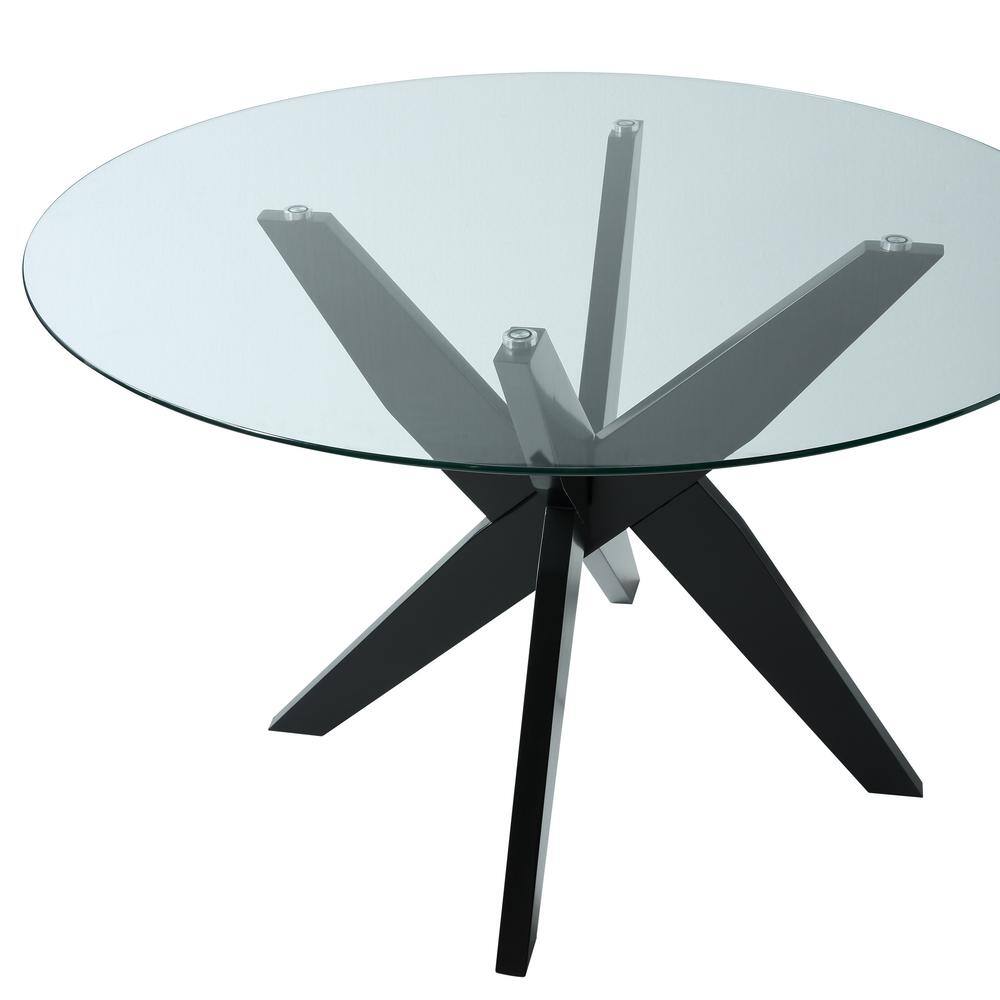 Steve Silver Amalie Black Round Dining Table