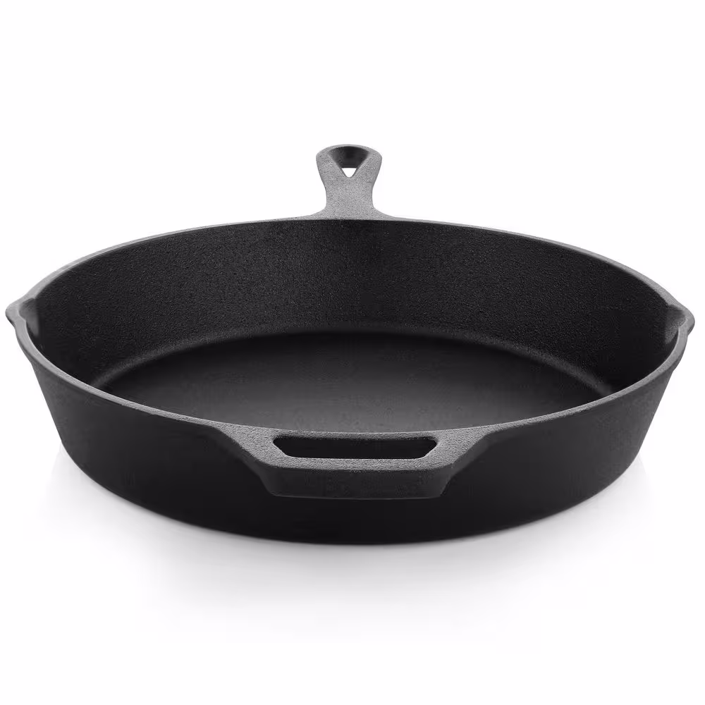 MegaChef 10 in. and 8 in. Cast Iron Fry Pan Cookware Set