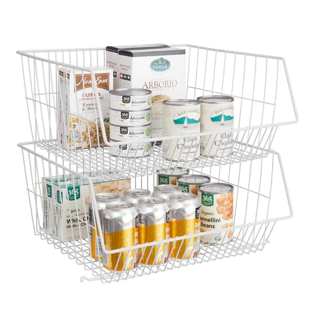 Everbilt 16.14 in. H x 16.34 in. W White Steel 1-Drawer Wide Mesh Wire Drawer Organizer