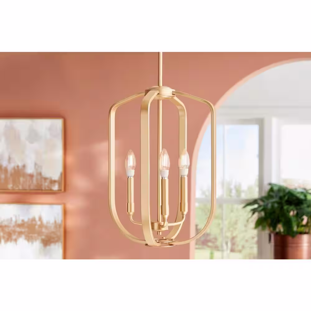 EcoSmart 60-Watt Equivalent B11 E12 Candelabra CEC Cage Filament Dusk to Dawn LED Vintage Edison Light Bulb Daylight (3-Pack)