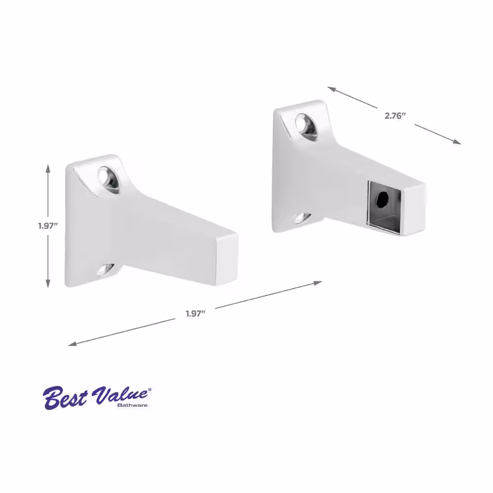 None Centura Towel Bar Posts in Chrome