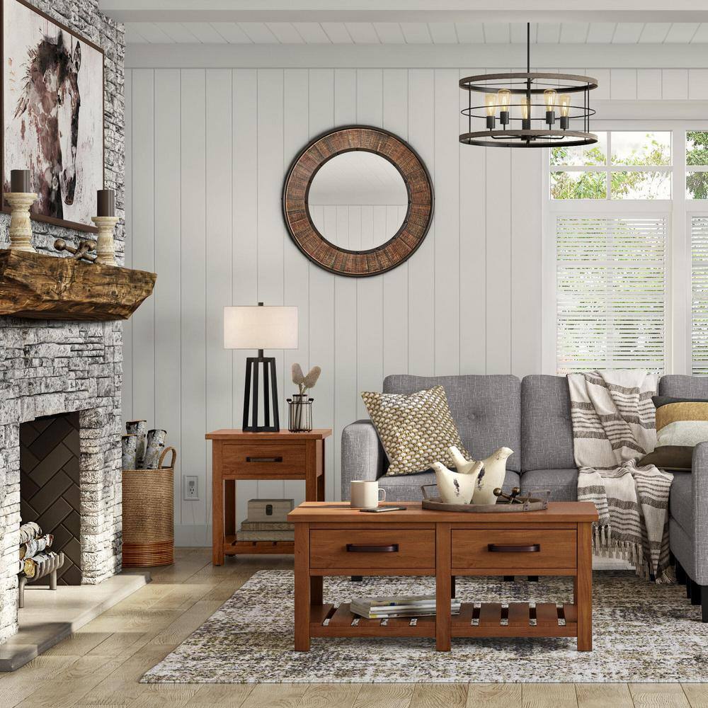 Meyer&Cross Helena 24 in. Blackened Bronze Table Lamp with Fabric Shade