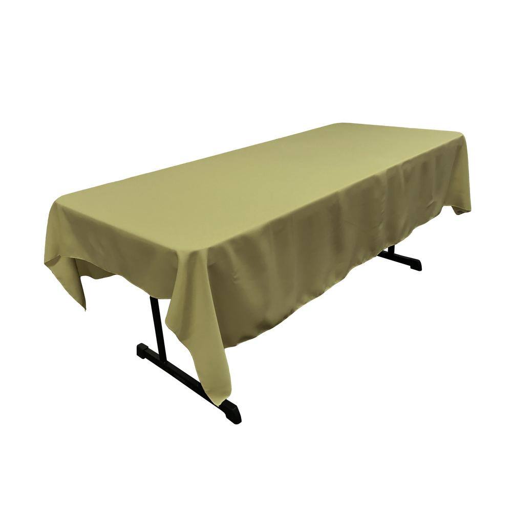 LA Linen 60 in. x 90 in. Polyester Poplin Rectangular Tablecloth