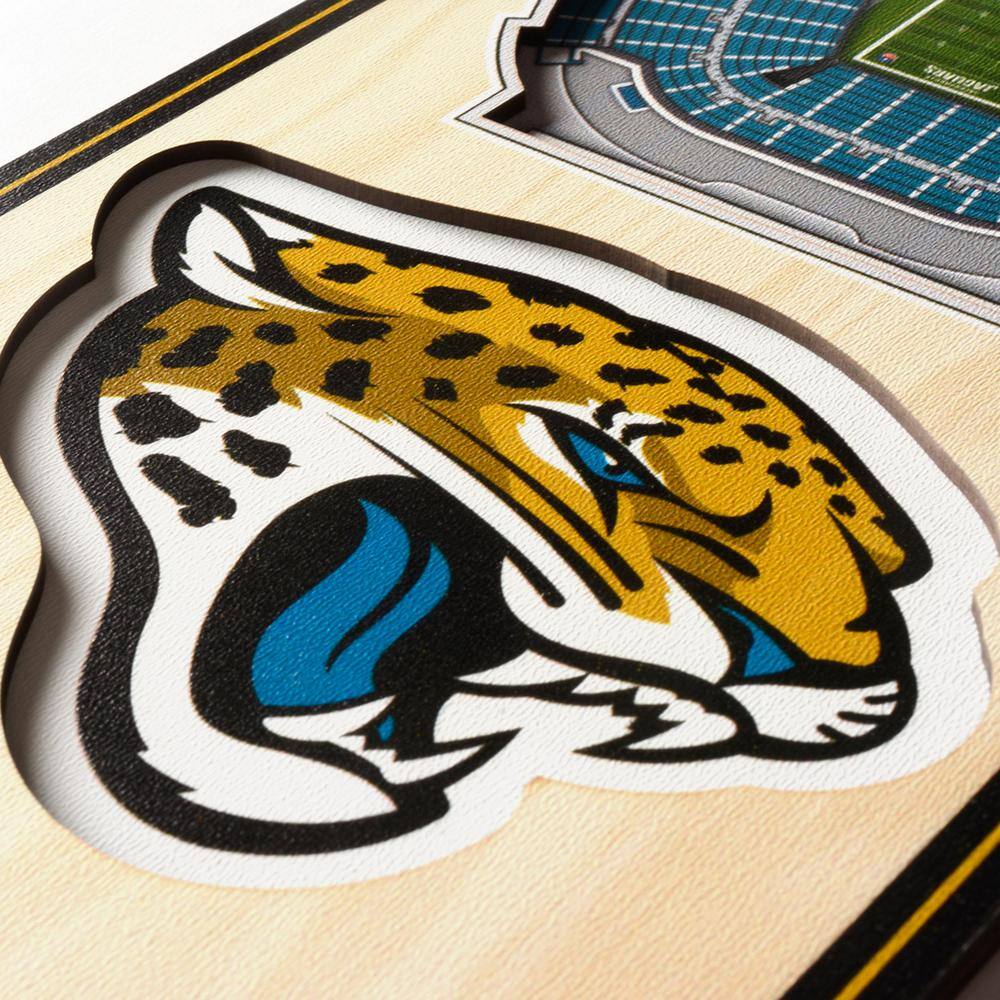 YouTheFan NFL Jacksonville Jaguars 6 in. x 19 in. 3D Stadium Banner-TIAA Bank Field