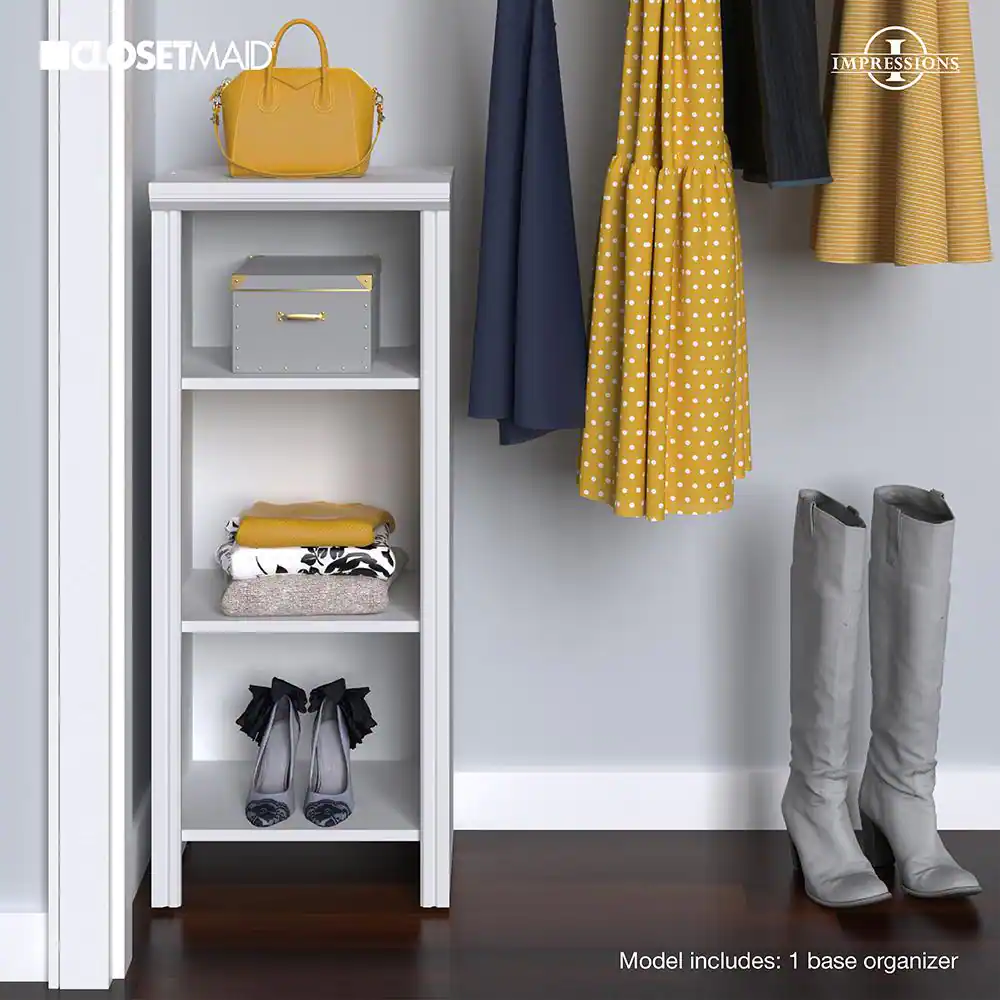 ClosetMaid Impressions 16 in. W White Base Organizer for Wood Closet System