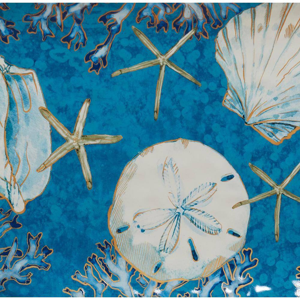 Certified International Playa Shells 40 oz. 9 in. Multicolor Eathenware Soup Bowl (Set of 4)