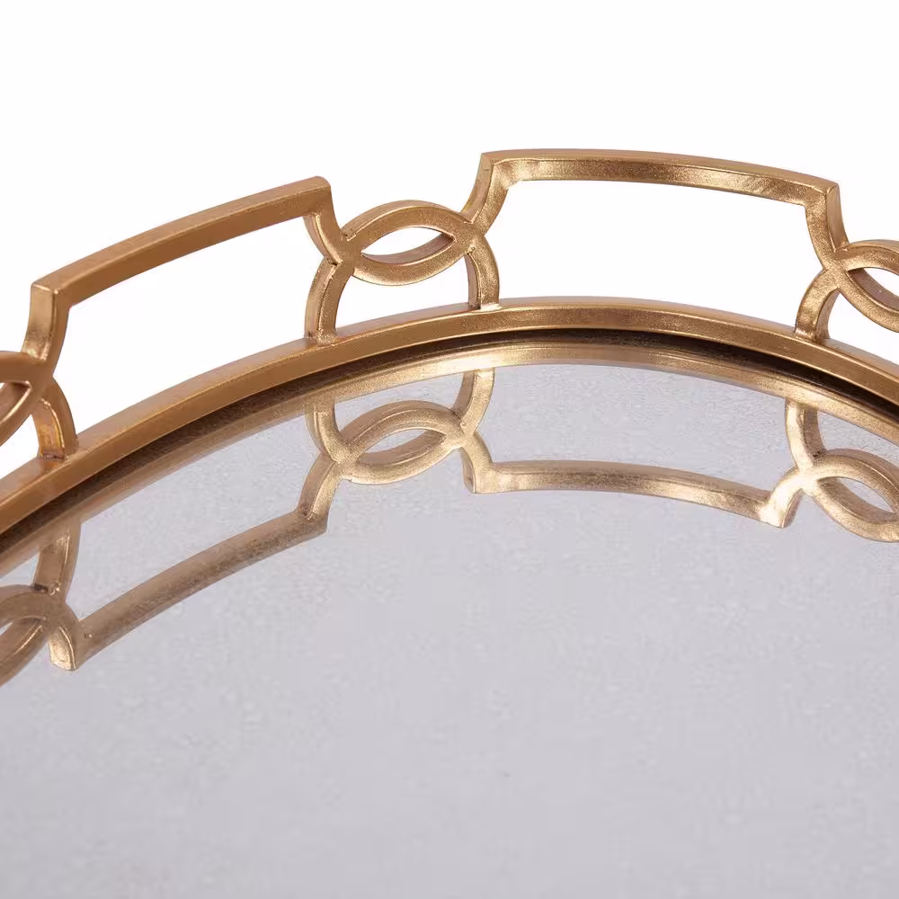 Marley Forrest Bright Gold Metal Decorative Tray