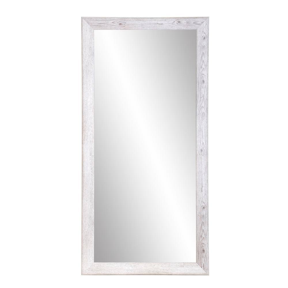 BrandtWorks Oversized White Farmhouse Rustic Mirror (66 in. H X 32.5 in. W)