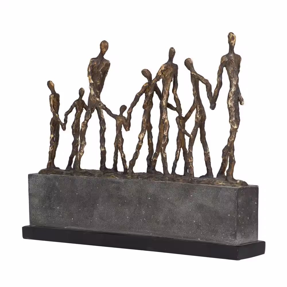 Litton Lane Bronze Polystone People Sculpture