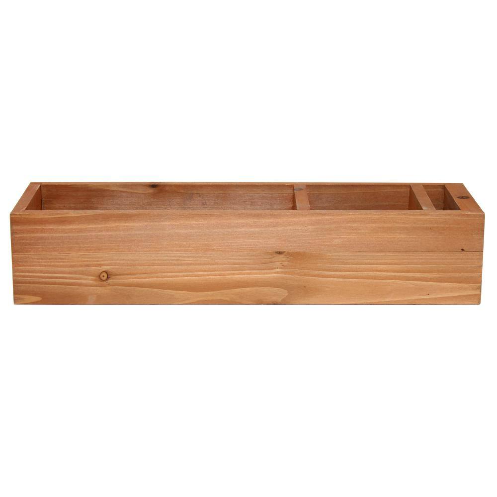 Elegant Designs 17 D in. x 5.50 W in x 3.50 H in Natural Wood Utensil Organizer with Take 1 or Do The Dishes You Choose and Marker Slot