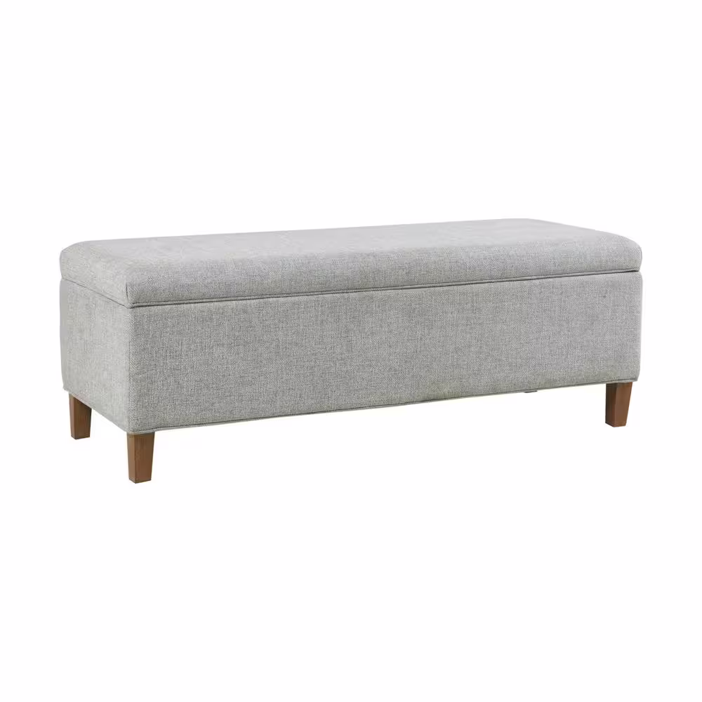 INK+IVY Marcie Blue Dining Bench 48 in. L x 18 in. W x 18 in. H Soft Close Storage Accent Bench