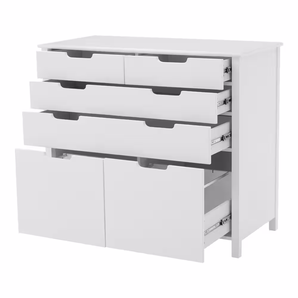 StyleWell White Color Inside and Outside Craft Storage with 2-File Drawers