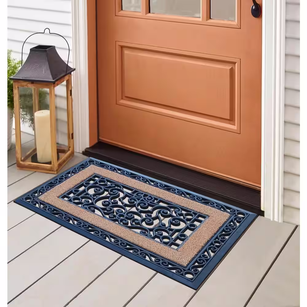 None A1HC First Impression Sterling 23 in. x 35 in. Rubber and Coir Door Mat