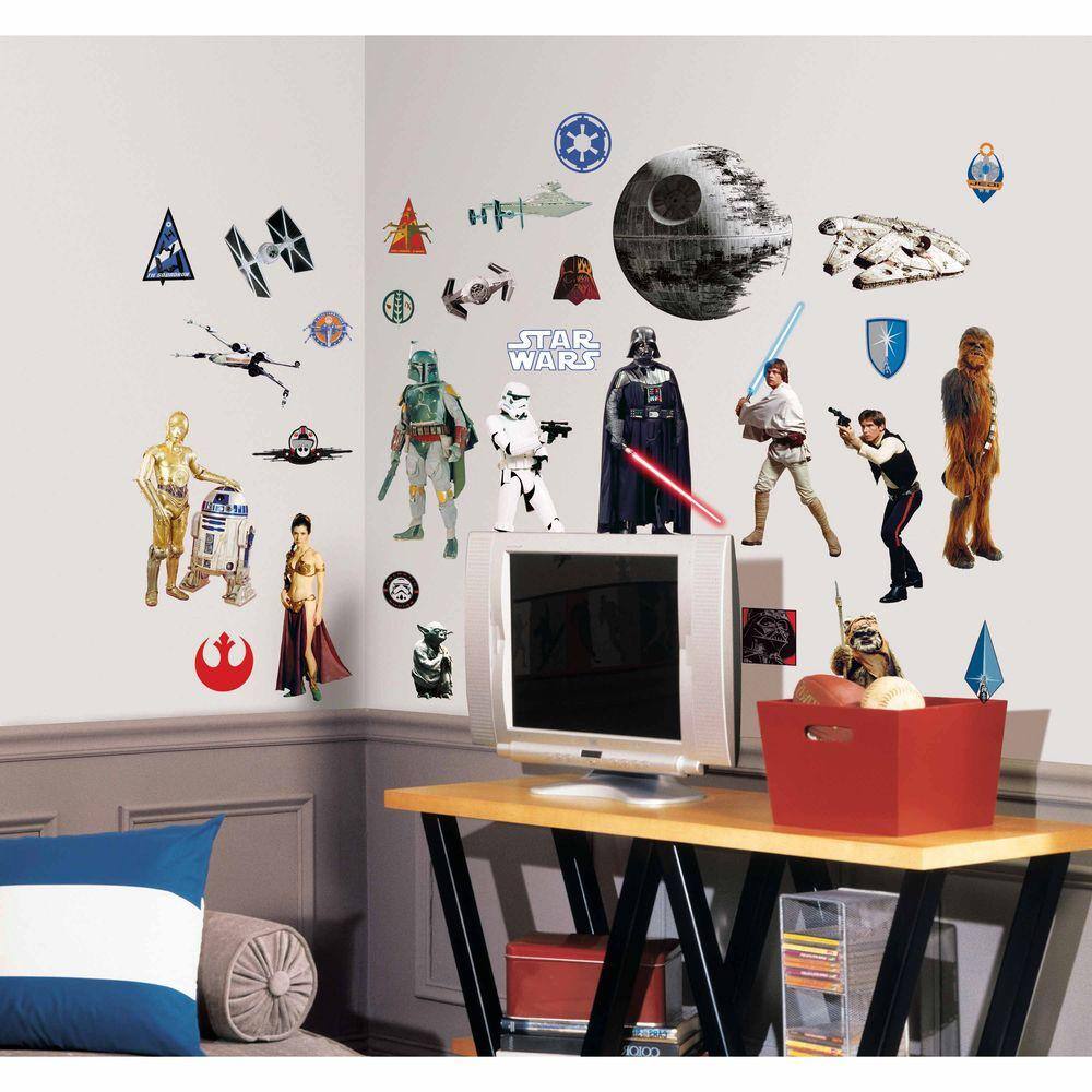 RoomMates 10 in. x 18 in. Star Wars Classic 31-Piece Peel and Stick Wall Decal