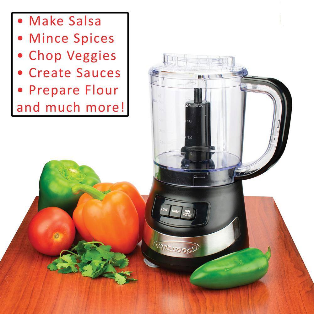 Brentwood Appliances 3-Cup Black Food Processor