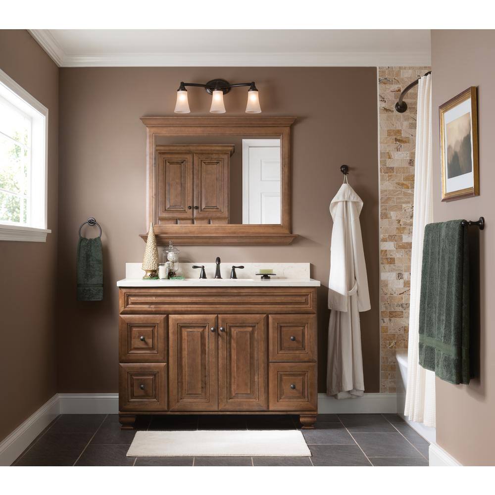 MOEN Eva 4-Piece Bath Hardware Set with 24 in. Towel Bar, Paper Holder, Towel Ring, and Robe Hook in Oil Rubbed Bronze