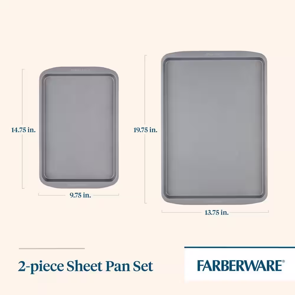 Farberware SmartBrown Bakeware 2-Piece Gray Bakeware Set