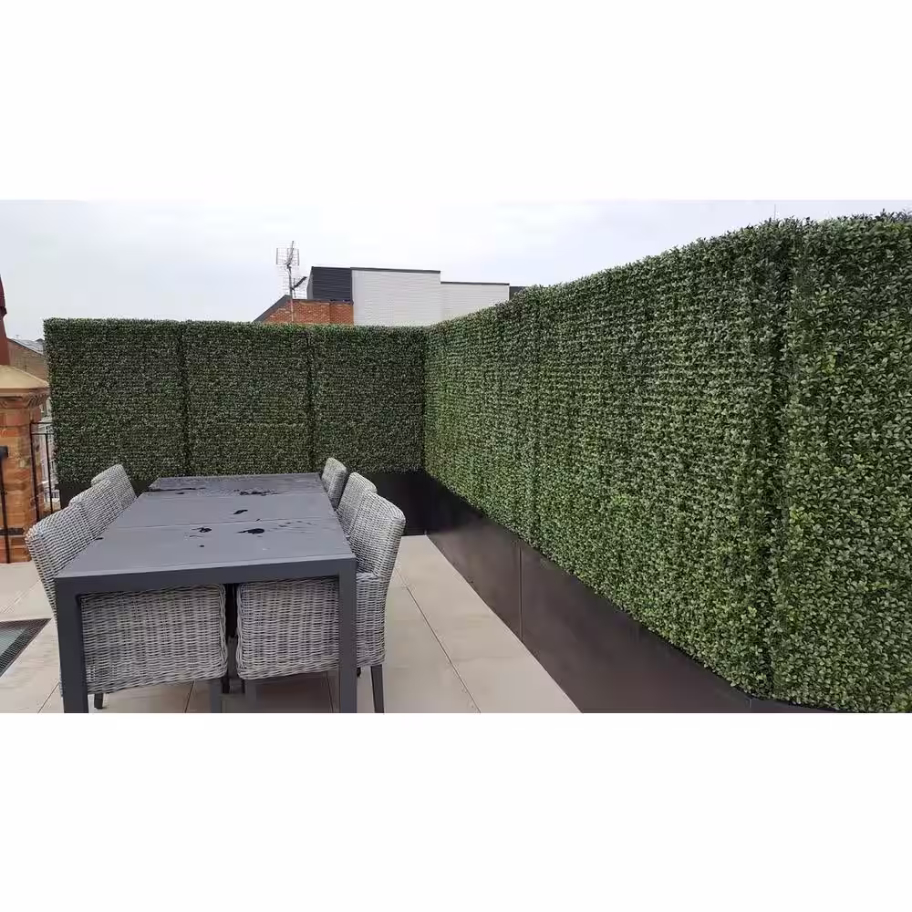 Ejoy 20 in. x 20 in. Milan Artificial Boxwood Hedge Screen Mat for Outdoor Patio and Deck Privacy (Set of 8/Piece)