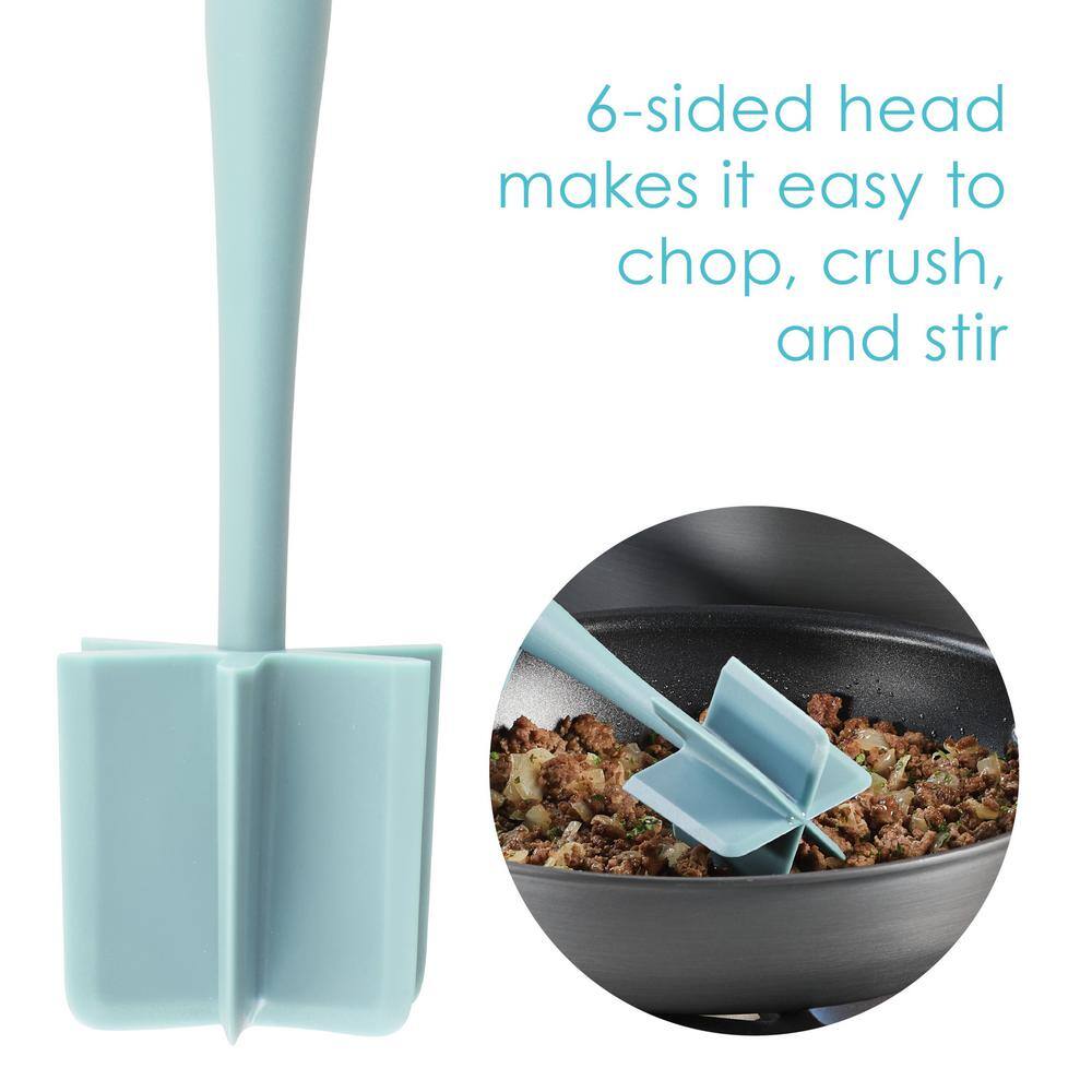 Rachael Ray Tools and Gadgets Light Blue Lazy Kitchen Utensil Set, 5-Piece