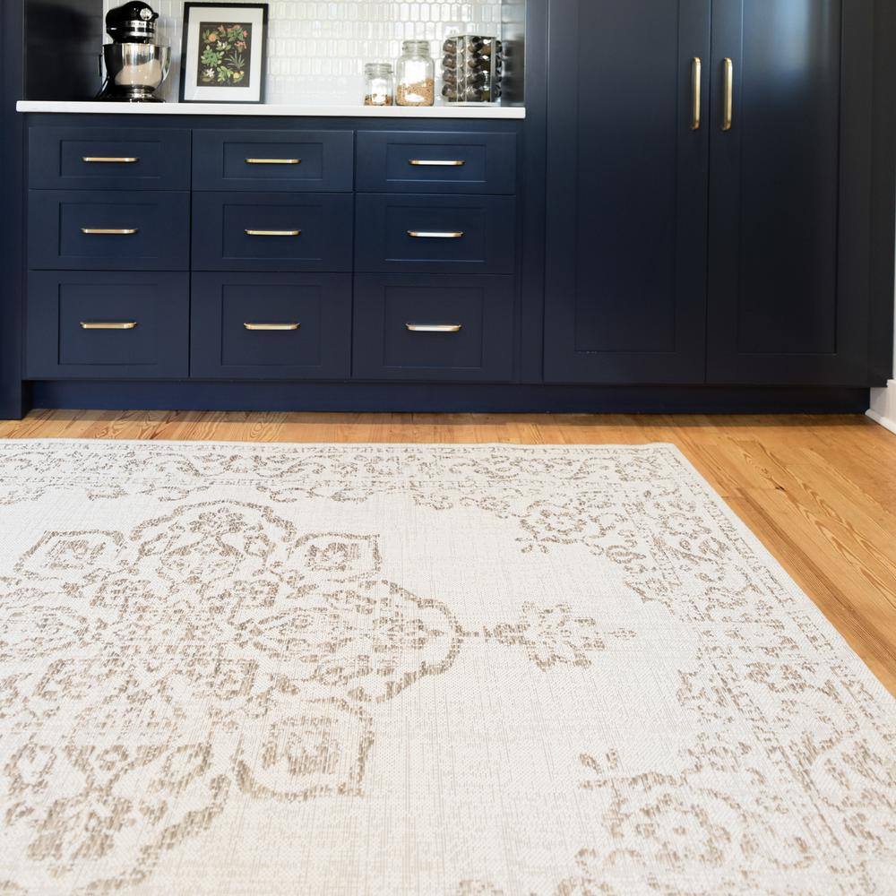 BALTA Elmas Taupe 8 ft. x 10 ft. Indoor/Outdoor Area Rug