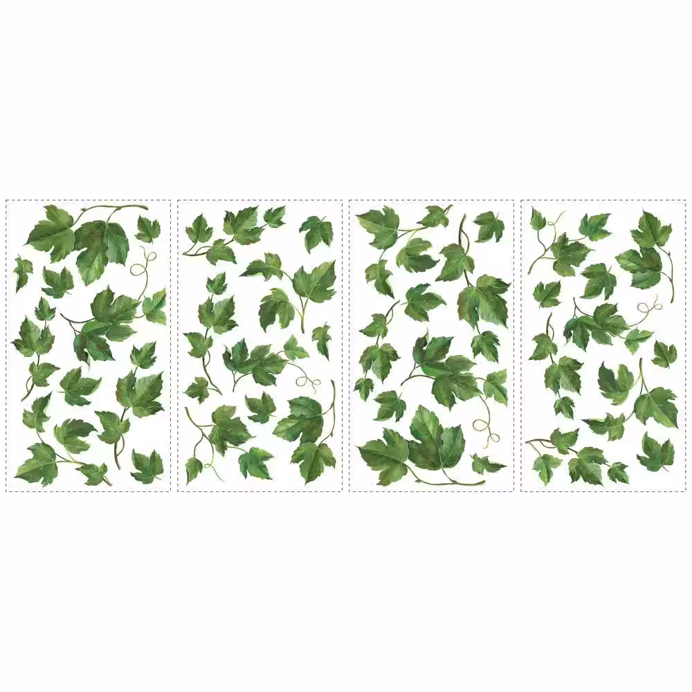RoomMates 18 in. x 40 in. Evergreen Ivy 38-Piece Peel and Stick Wall Decals