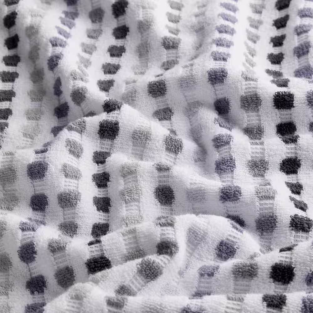 The Company Store Spectrum Gray Geometric Cotton Single Bath Sheet