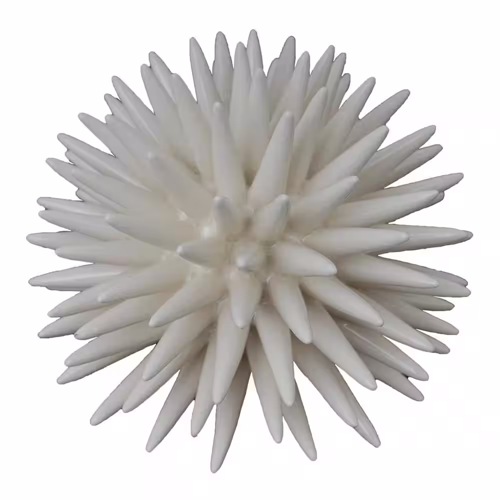 A & B Home White Vibrant Coral Irregular Decor Accent