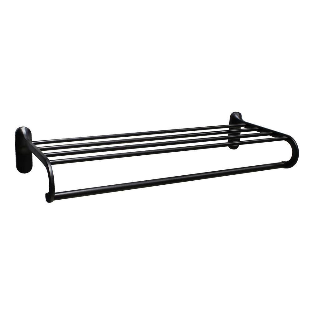 MODONA 24 in. Wall Mounted Towel Rack in Rubbed Bronze
