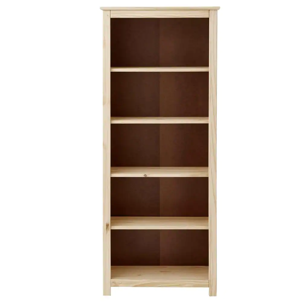 StyleWell 4-Shelf Unfinished Natural Pine Wood Standard Bookcase (58 in. H)
