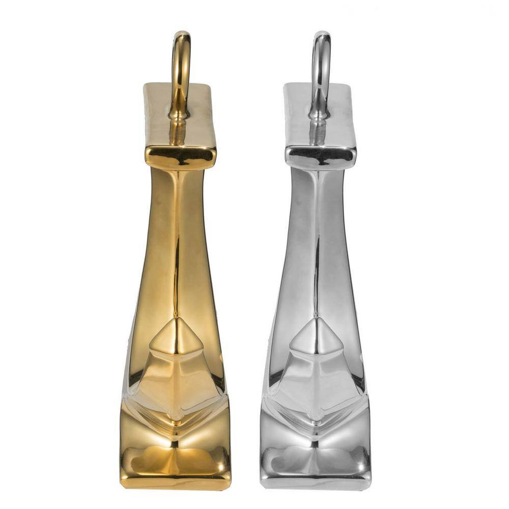 A & B Home Anchor Silver/Gold Decor (Set of 2)