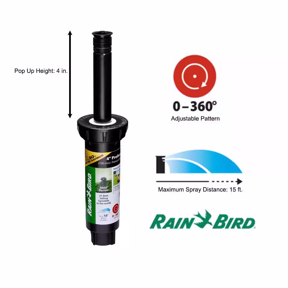 Rain Bird Adjustable Pattern 4 in. Pop-Up PRS Spray Head