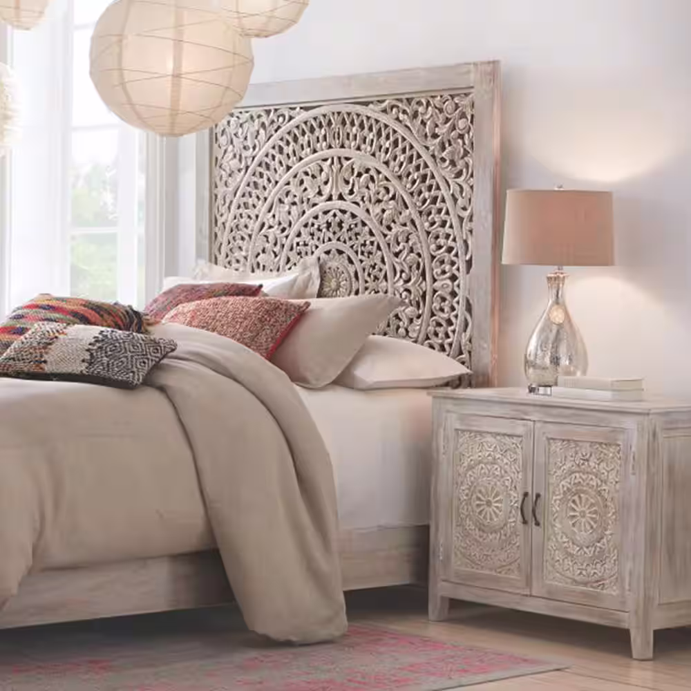 Home Decorators Collection Chennai White Wash Nightstand