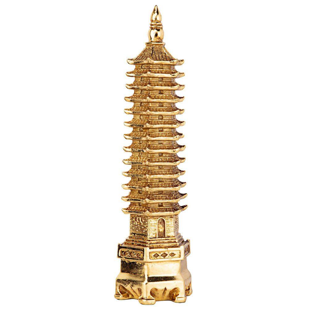 Design Toscano Golden Wen Chang Round Asian Pagoda Tower Statue