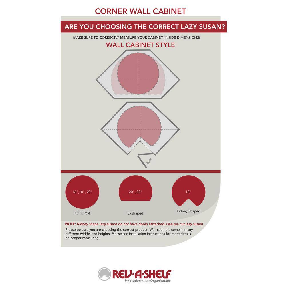 Rev-A-Shelf 32 in. H x 18 in. W x 18 in. D White Polymer Dependent 2-Shelf Full Circle Lazy Susan Set