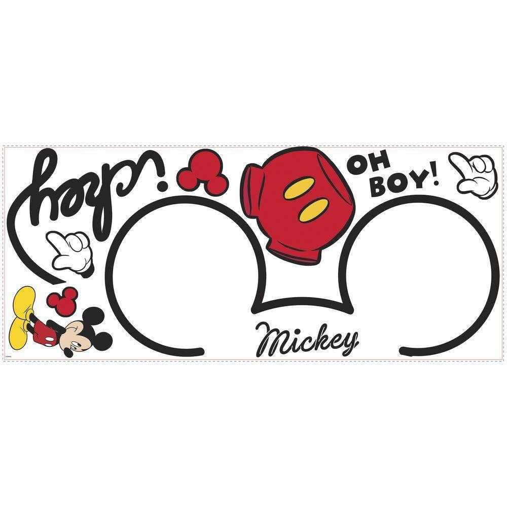 RoomMates 5 in. x 19 in. Mickey & Friends - All About Mickey Peel and Stick Giant Wall Decal